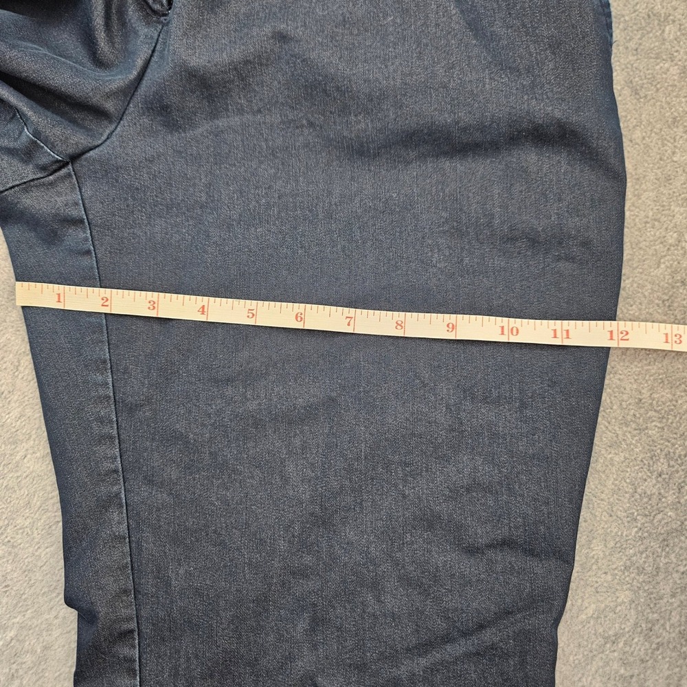ATTENTION Trousers Womens 10 Blue Flare Leg Stretch Cotton Blend Casual Work - Picture 13 of 16